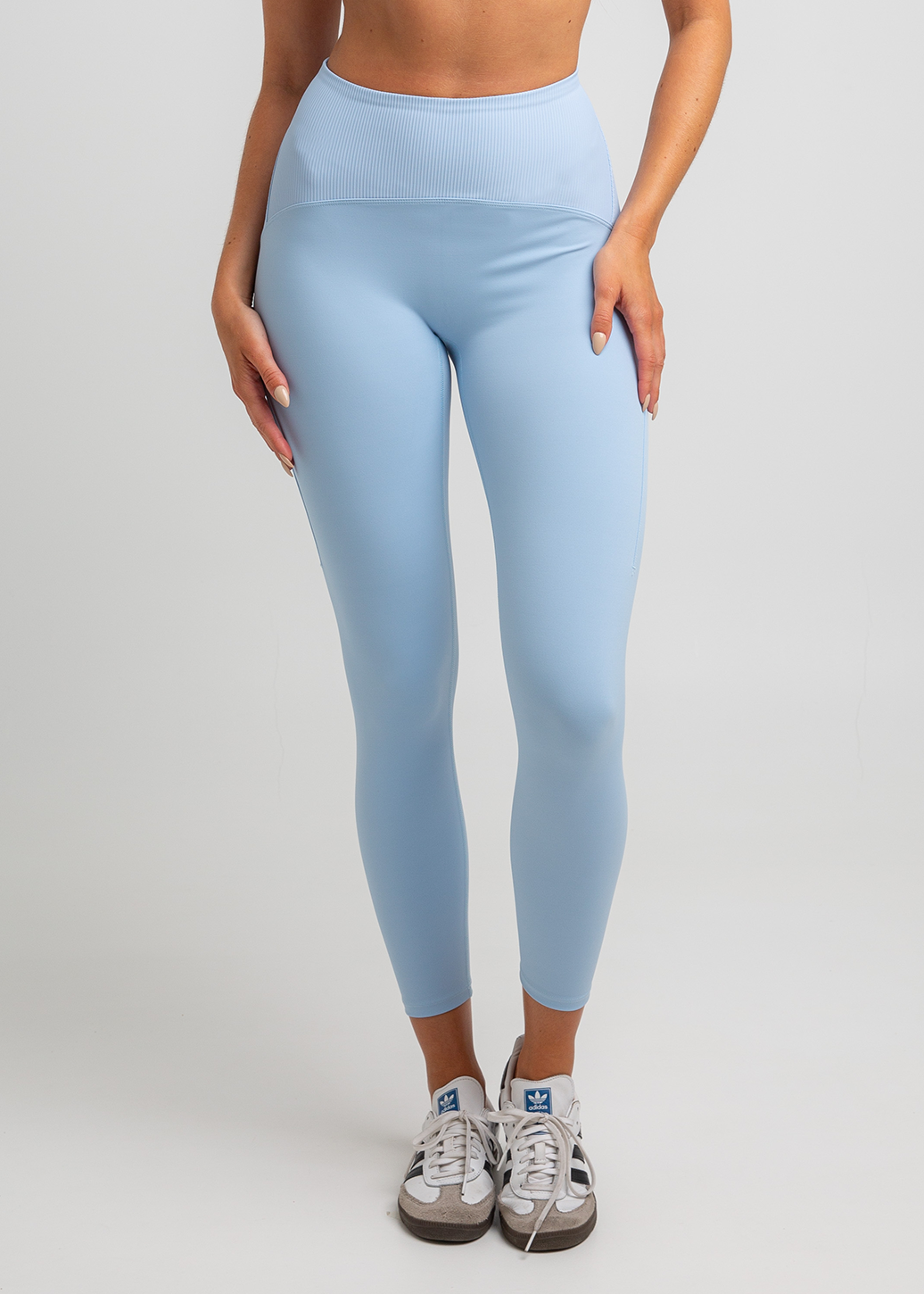 Legging Reductor Rib Arctic Blue