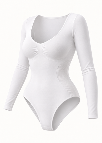 Body reductor manga larga blanco
