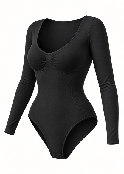 Body reductor manga larga negro