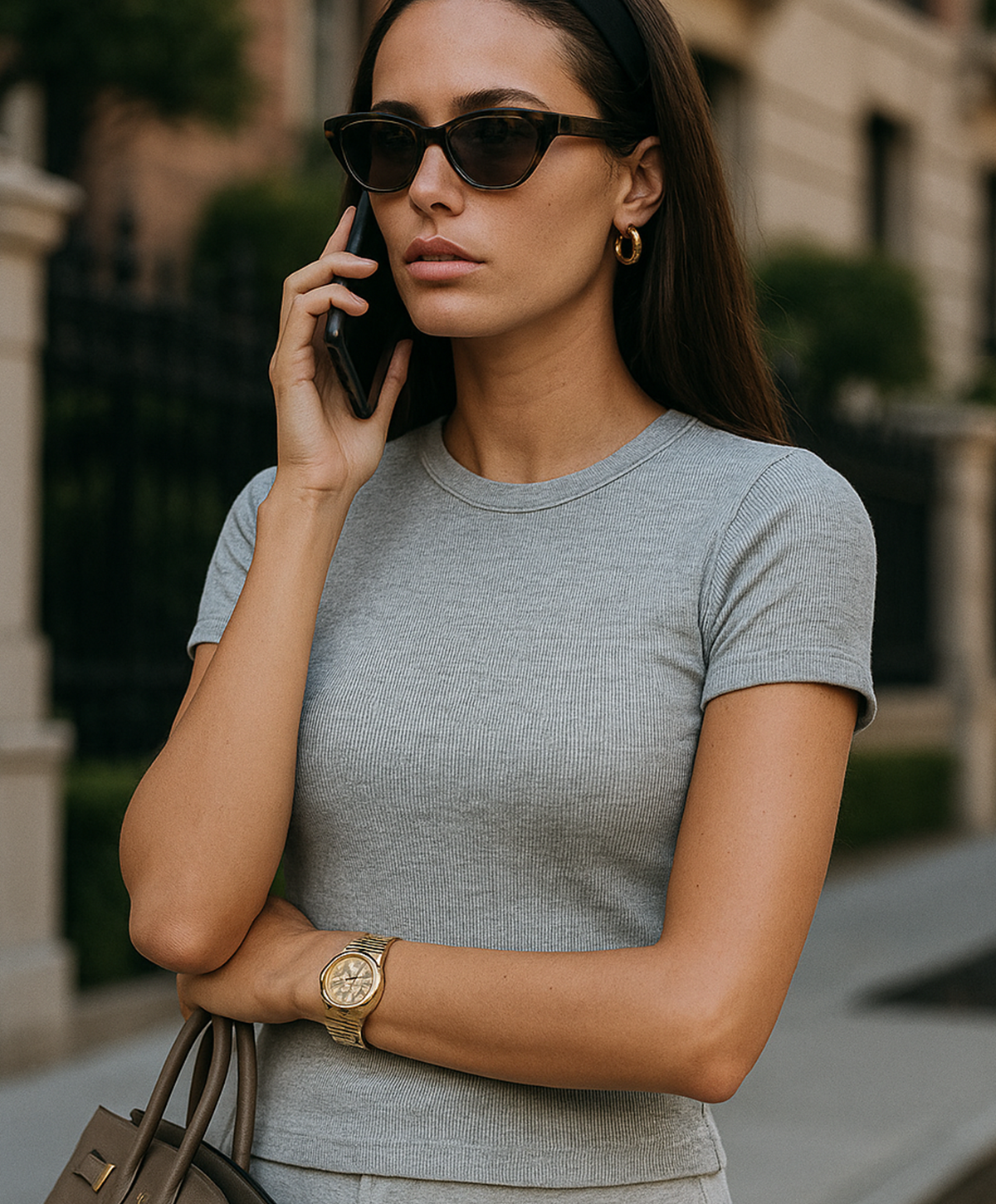 Camiseta modal premium gris